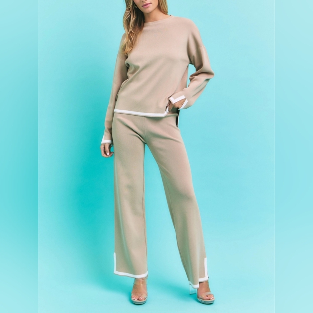 #47749 🛑S,M,L HIGH END Fabulous Knit Long Slv Top & Pants - Picture 1 of 8